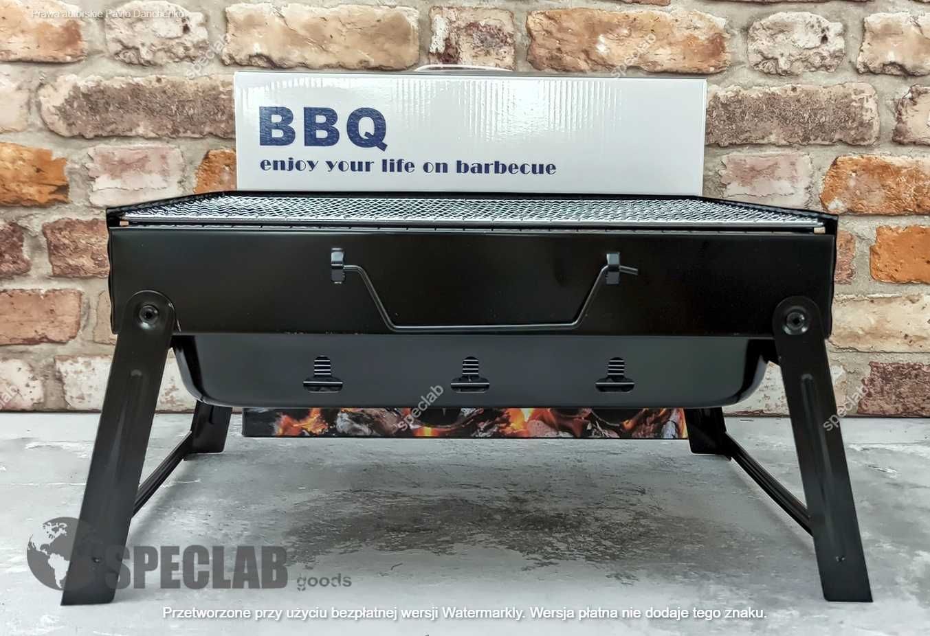 Grill turystyczny przenośny składany węglowy mini grill ogrodowy