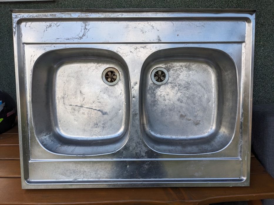 Zlew/zlewozmywak dwukomorowy z syfonem