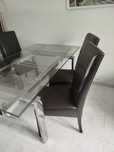 Mesa jantar em vidro