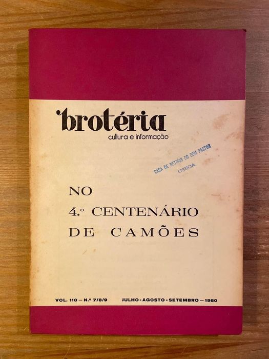 Brotéria - 1980 - 4° Centenário de Camões (portes grátis)