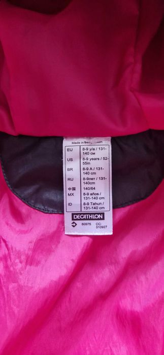 Kurtka czarna wiosenna lekka Softshell 8-9 lat Decathlon