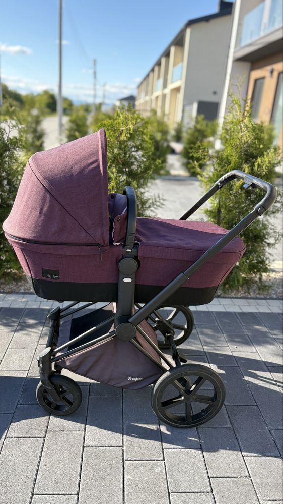 Cybex Priam коляска + автолюлька Cybex Cloud Q + база isofix