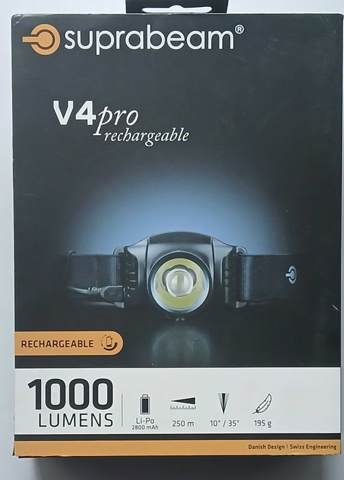 Latarka czołowa akumulatorowa V4pro Suprabeam LED*nowa*oryginał