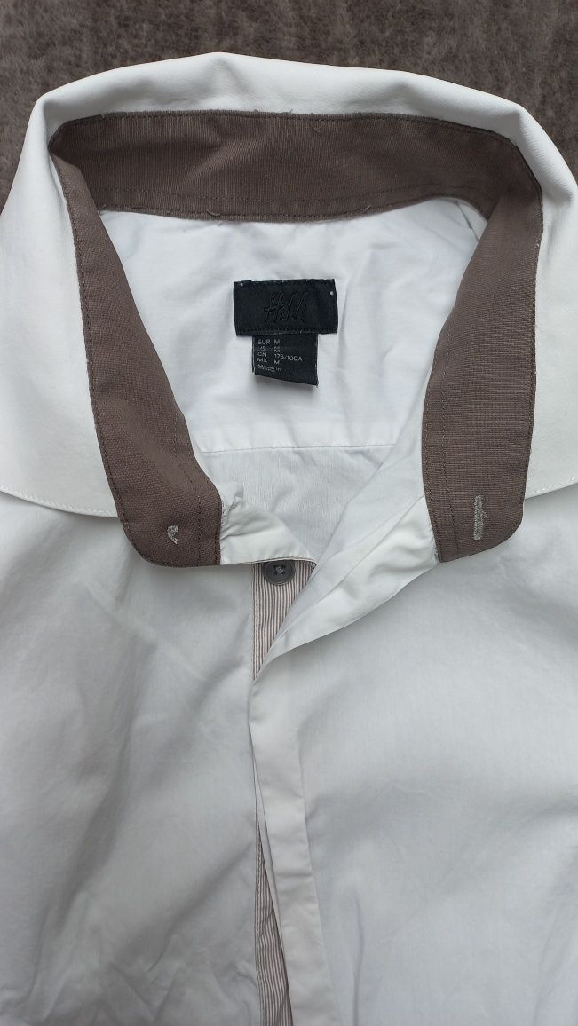 Koszula męska slim biała H&M rozmiar M