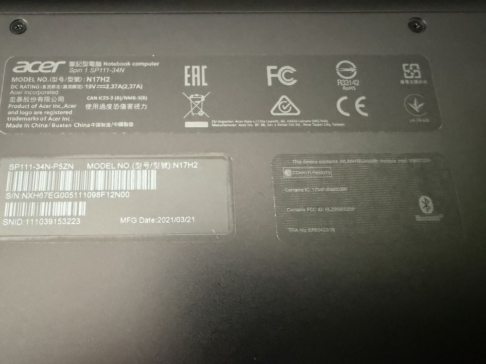 Acer Spin 1 SP 111 34 N-P5ZN Najmocniejszy!!