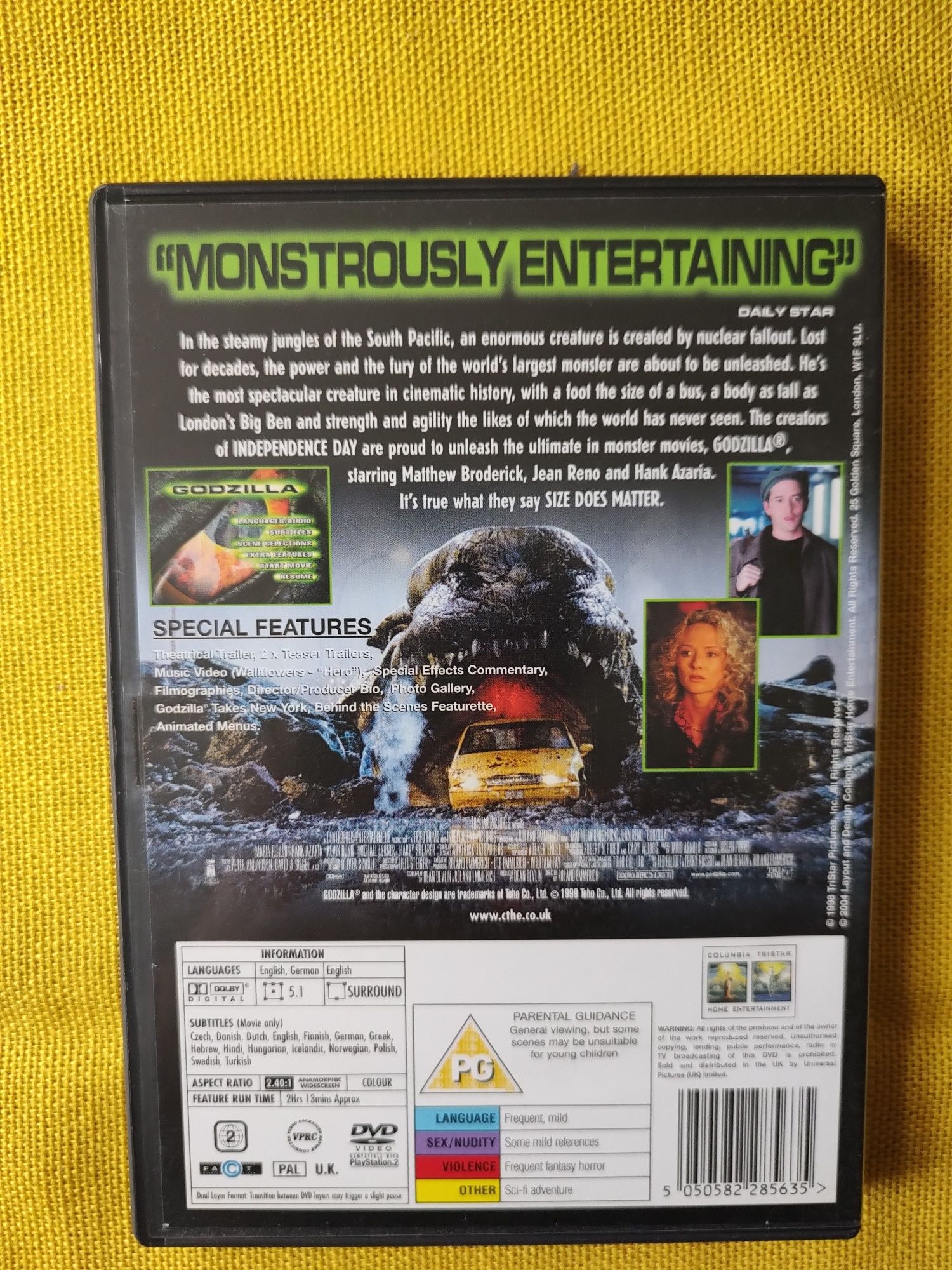 Godzilla z 1998 r Roland Emmerich napisy polskie