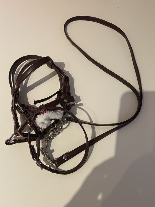 Hobby horse A4 szary jabłkowity wraz z ogłowiem meksykańskim