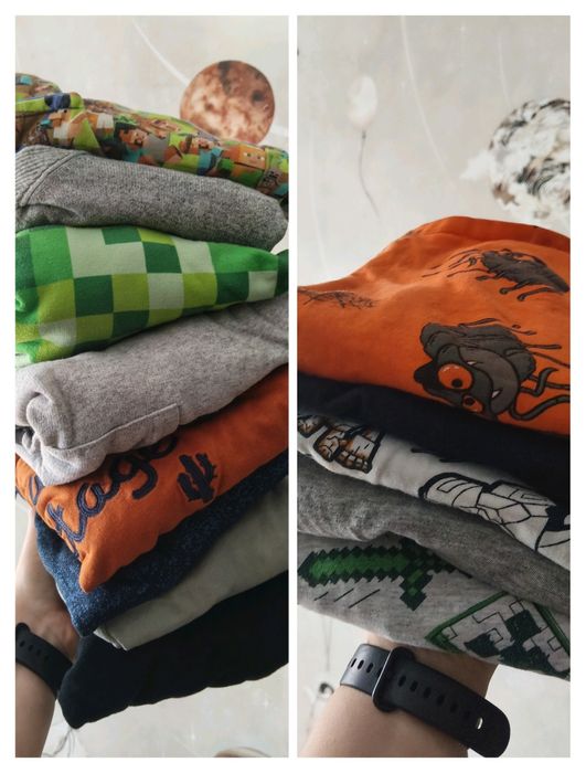 Paka dla chłopaka 134, 17 sztuk! Bluzy, bluzki, spodnie
