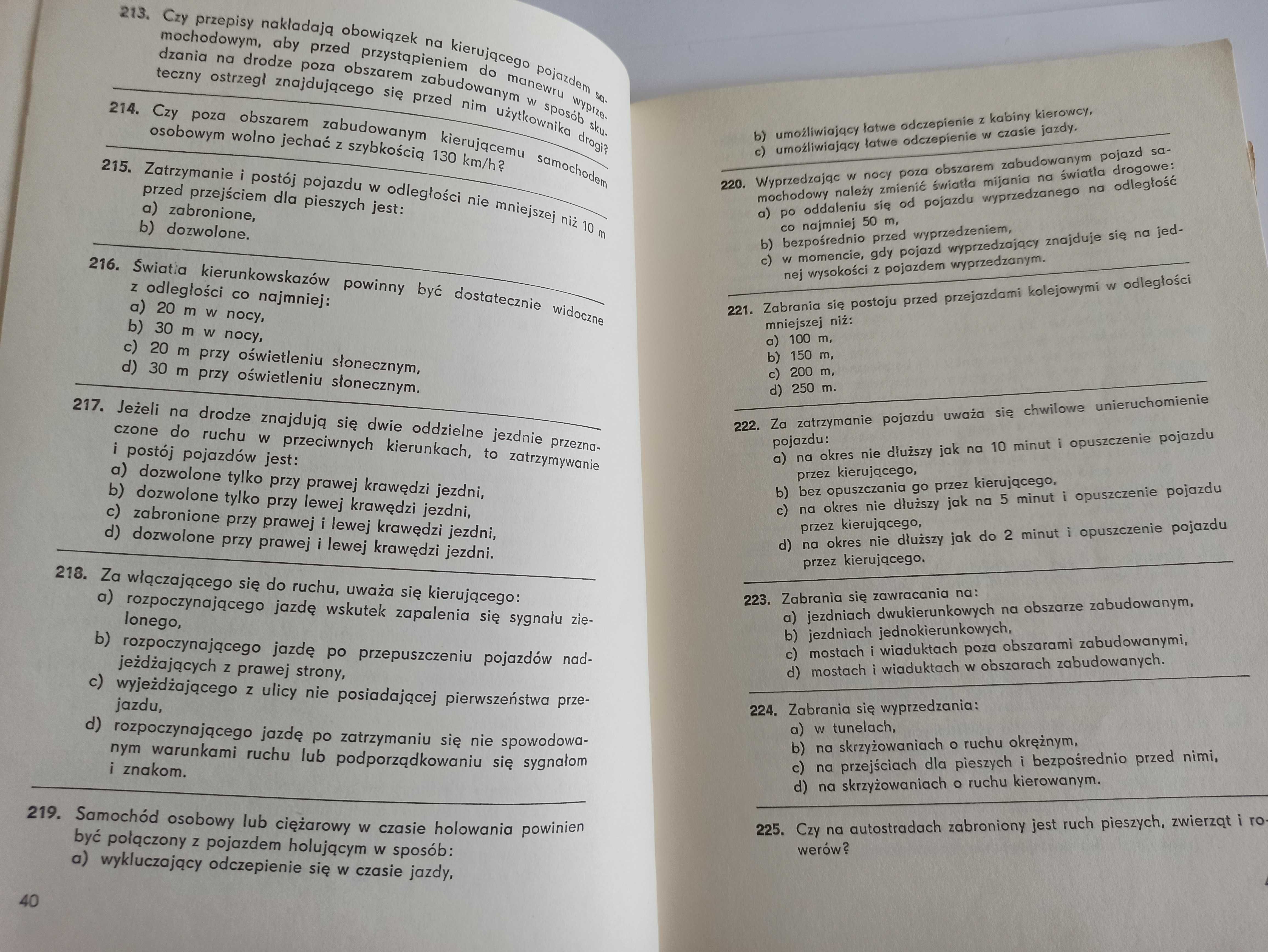 Zestaw pytań dla kandydatów na kierowców kat. A, B, T wyd. KAW 1978