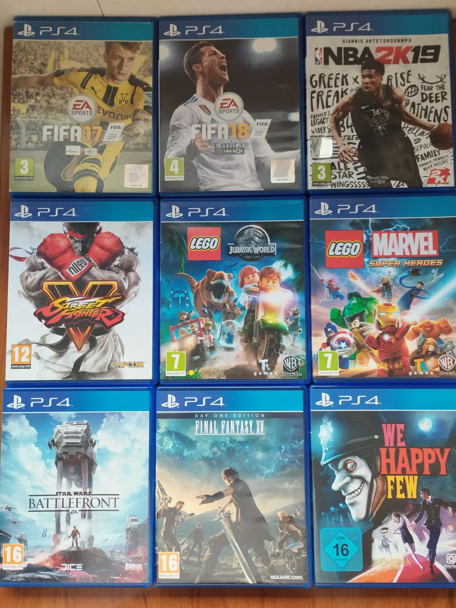 09 Jogos PS4 usado em perfeitas condições