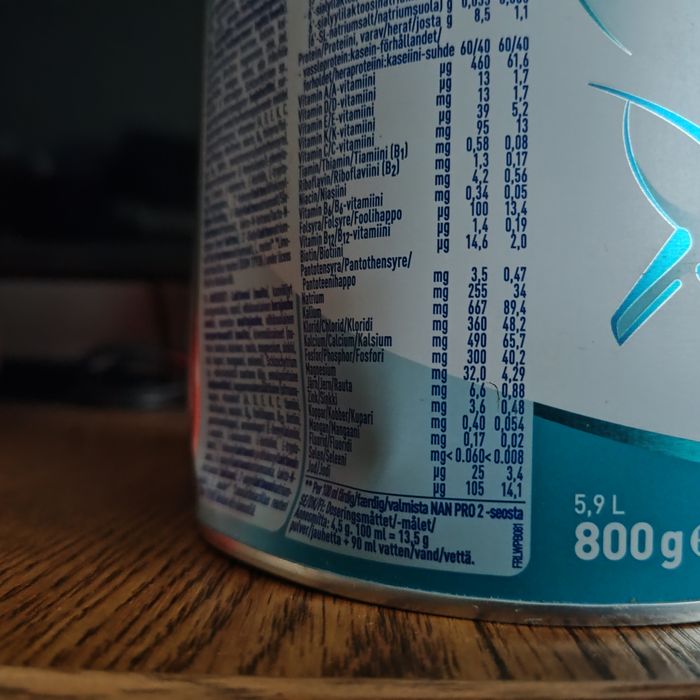 Nan Pro 2, 800 g, duża puszka, Nestle, mleko modyfikowane