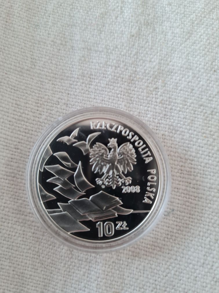2008 srerbna Moneta kolekcjonerska 10 złotych 40. rocznica Marca ’68