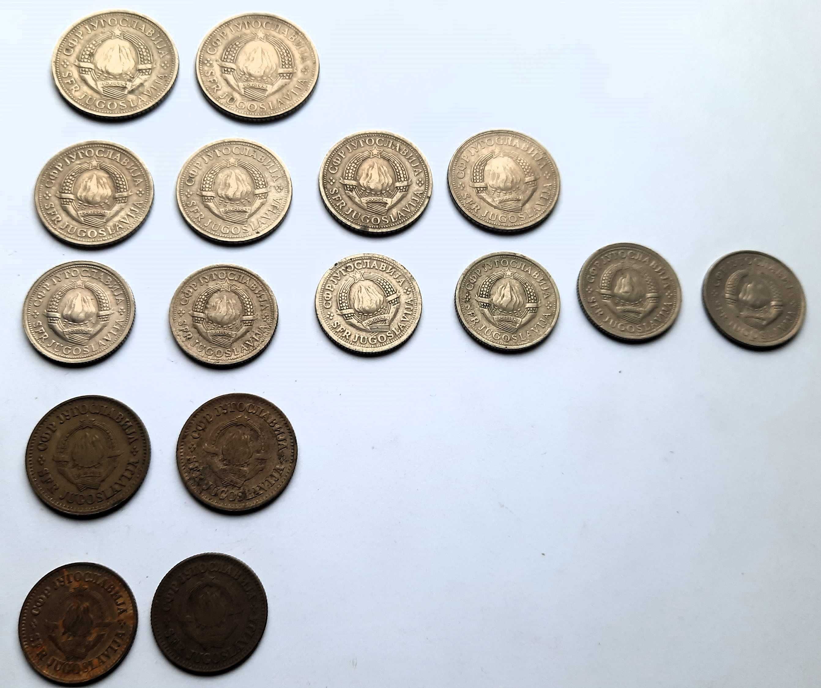 monety greckie i jugosławiańskie z lat 70-tych