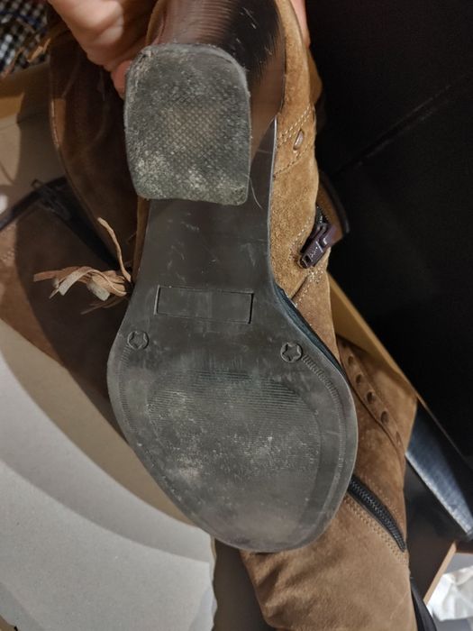 Сапоги чоботи черевики  замшевые р 39-40 ковбойки