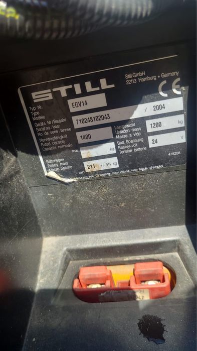Paleciak elektryczny z masztem Still EGV14 udźwig: 1,4T 2004r.