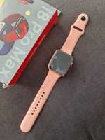 Różowy smartwatch komplet