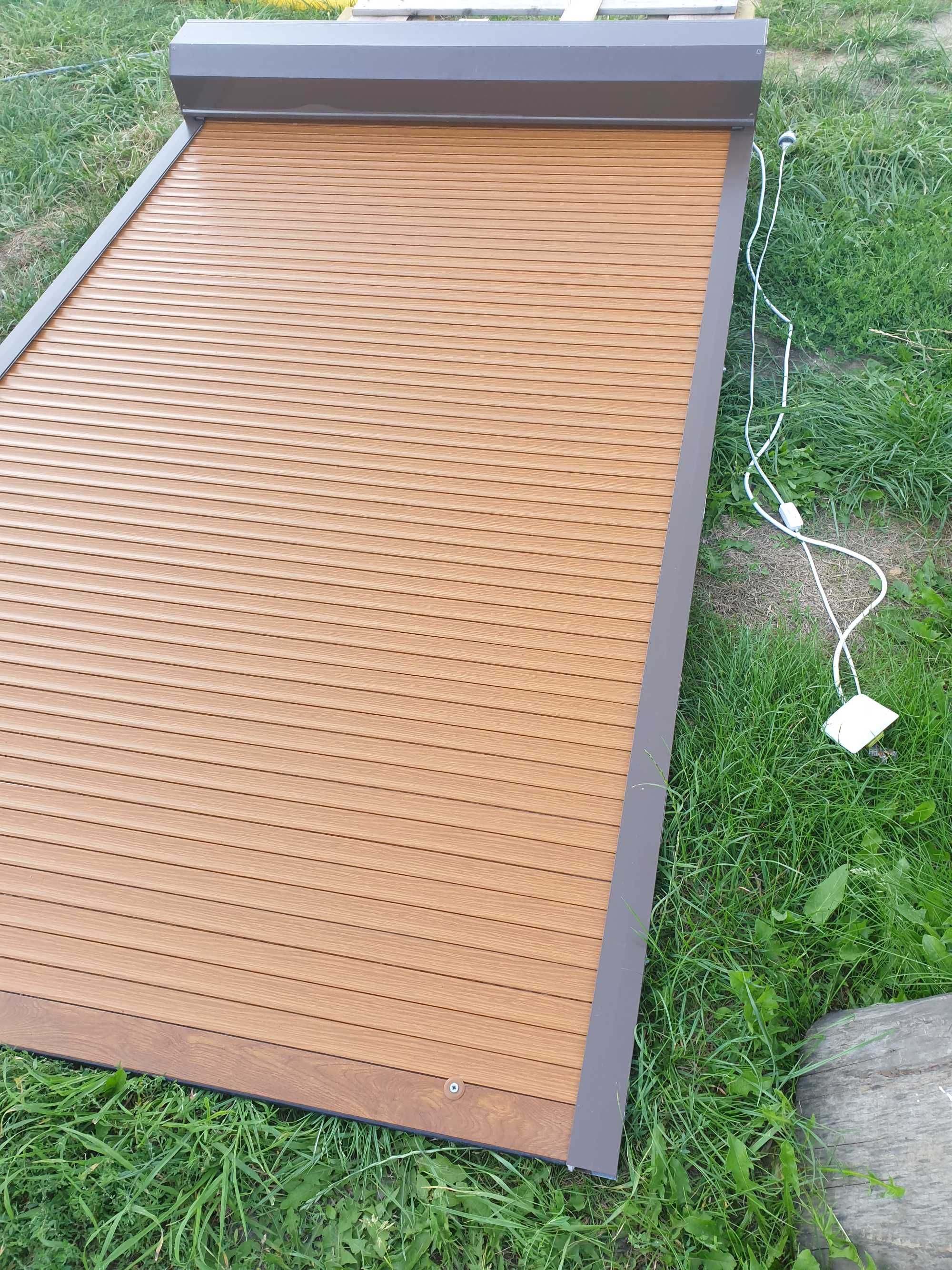 Roleta zewnętrzna elektryczna 164x248 złoty dąb na pilota i klawisze