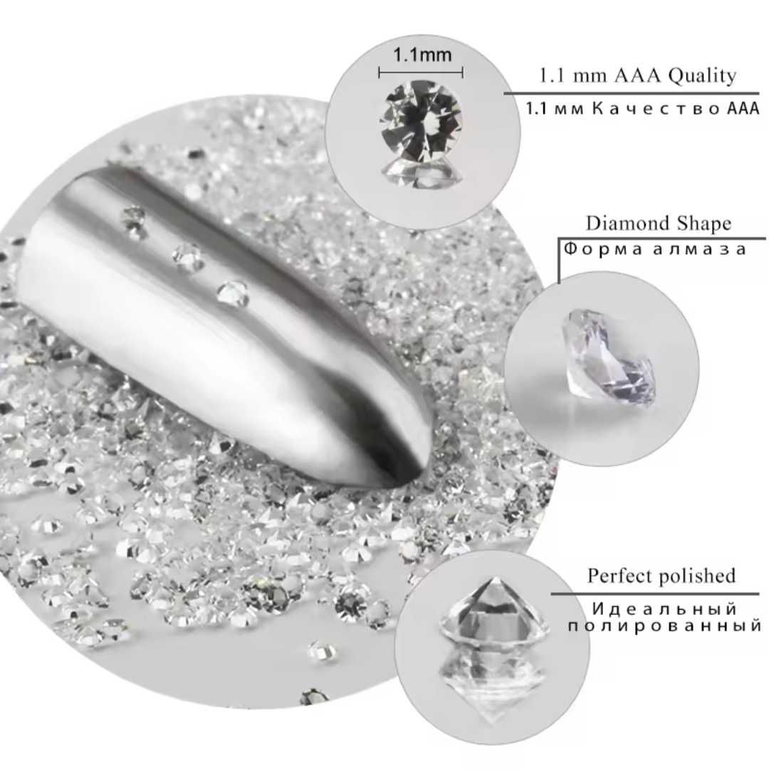 Kryształy do paznokci 1.1 mm i 1.4mm