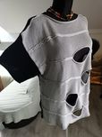 Top narzutka ażur Boho retro vintage tunika