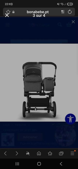 Carinho de bebe cinzento