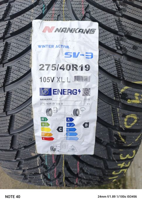 Nowe opony zimowe 275/40/19 Nankang 24r