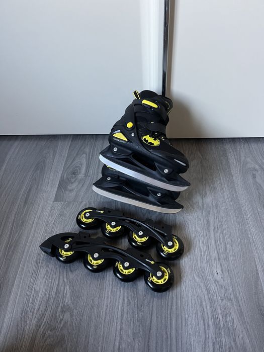 Дитячі ковзани +ролики розмір змінний 37-40