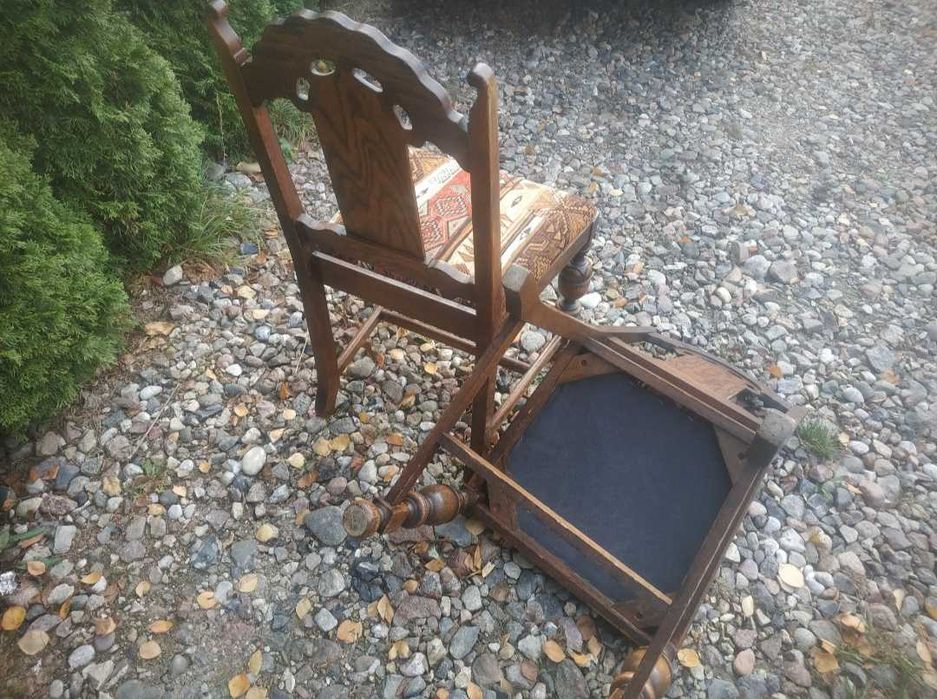 Zabytkowe Angielskie Krzesła 5szt antyki fotele jadalnia kuchnia