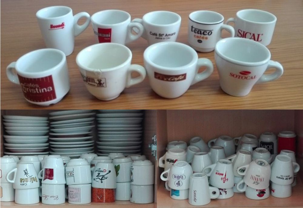 pack 69 chávenas de café diversas marcas