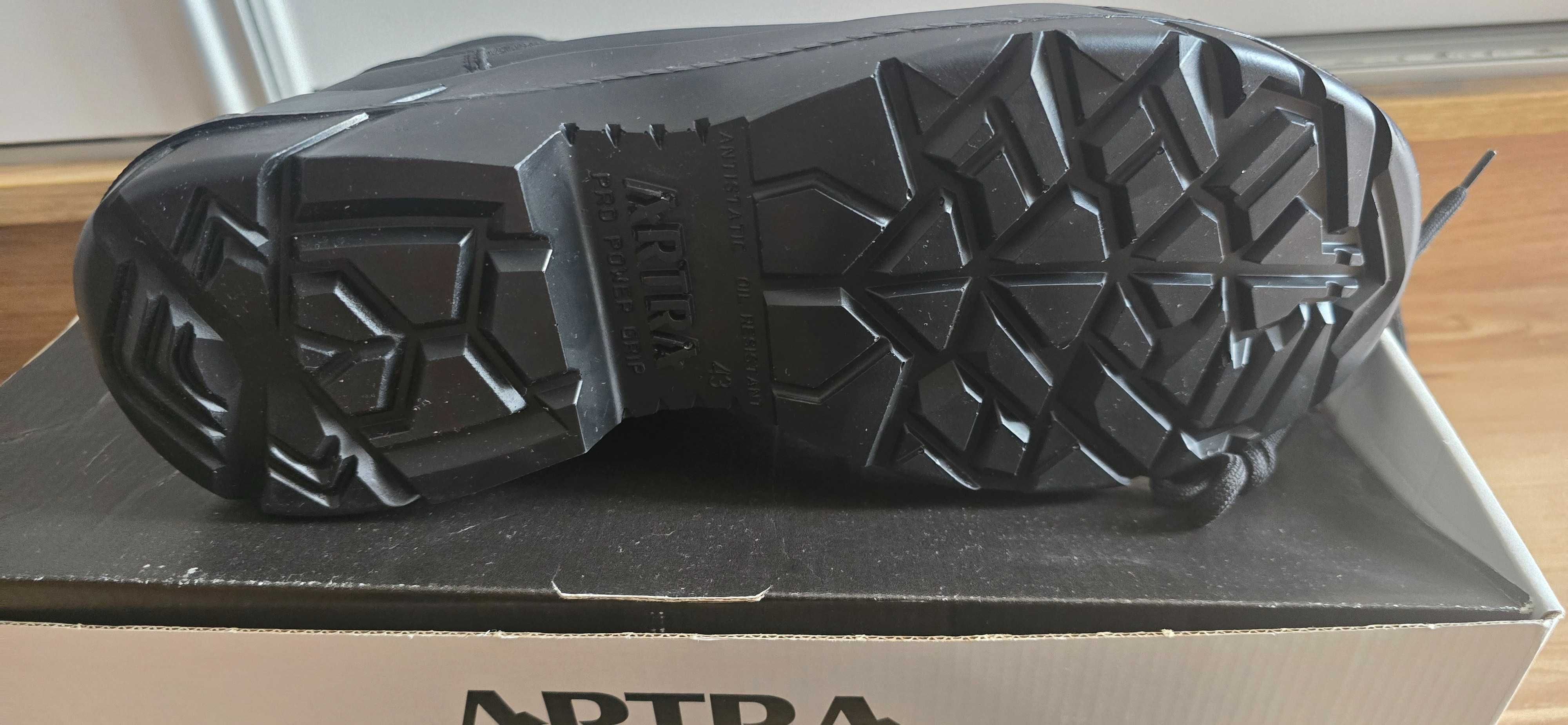 BUTY NOWE robocze nosek metalowy czarne odblaski 43 rozm polecam