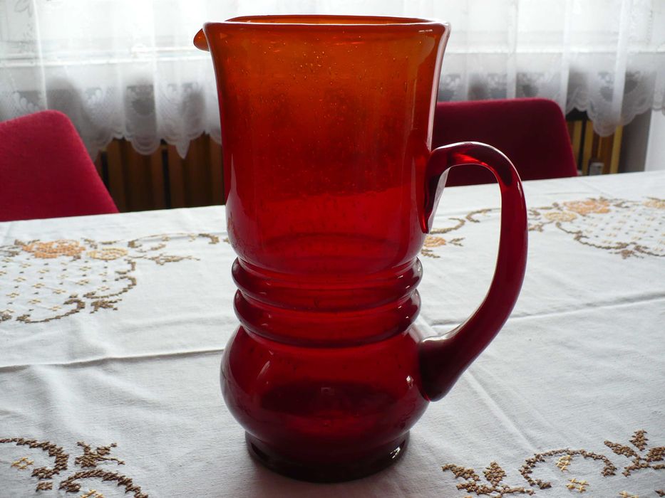 Kufel czerwony projektu Z. Horbowy - antico  vintage.
