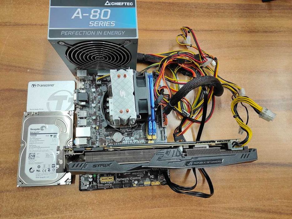 Комплект ПК Xeon E3-1246/Asus H81M-Plus/16DDR3/SSD256/HDD1Tb/RTX1070