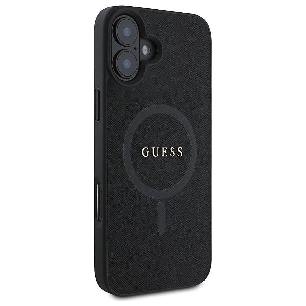 Guess GUHMP16SPSAHMCK iPhone 16/6.1" czarny/black hardcase Saffiano Cl