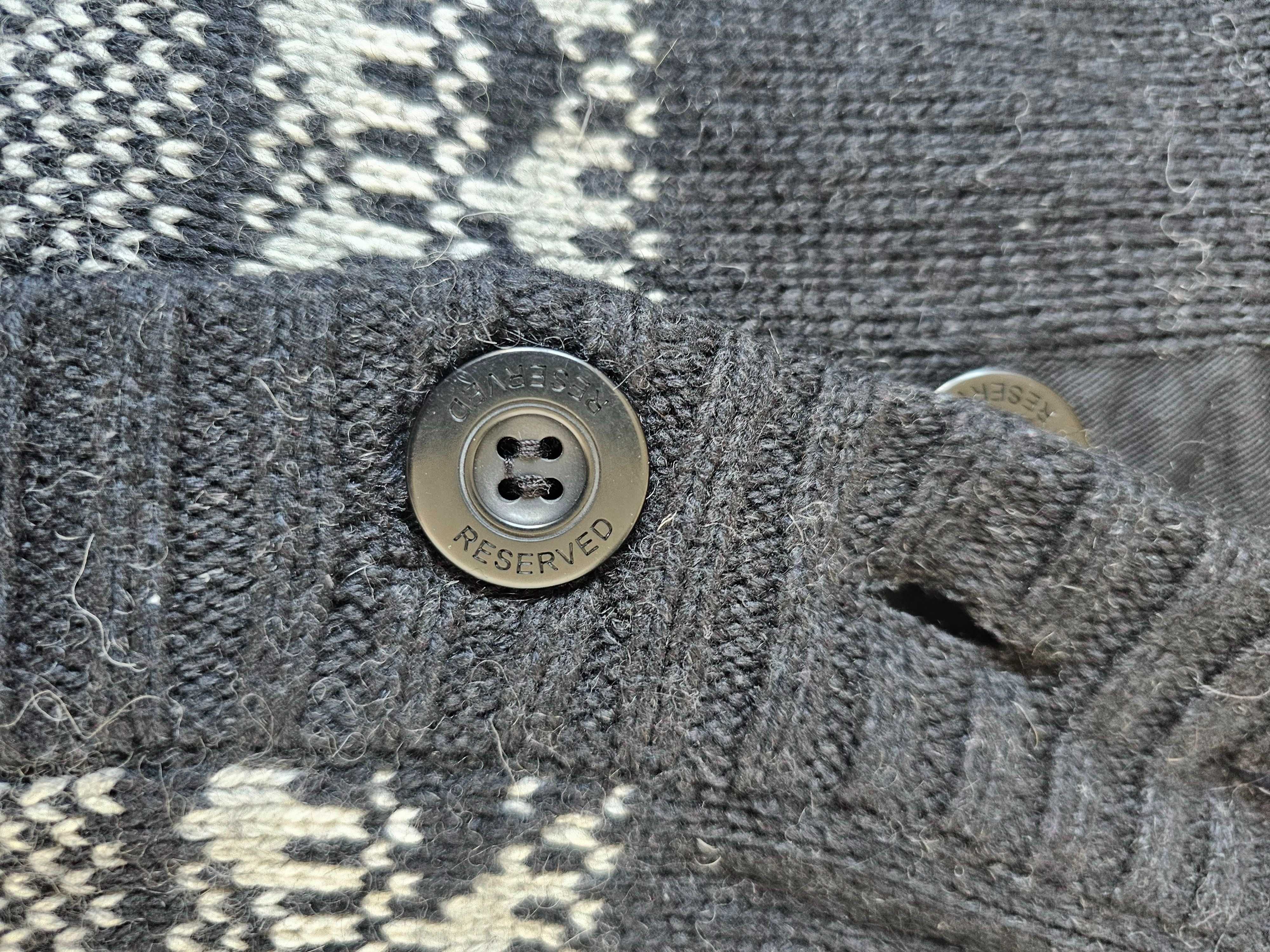 Sweter Reserved szary popiel czarny r. M męski jak nowy