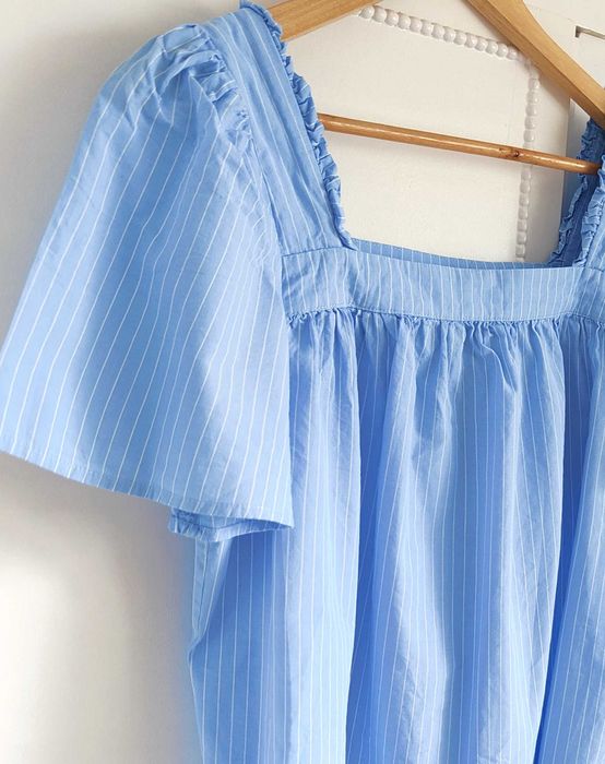 Niebieska bluzka w paski M 38 bawełna My Essential Wardrobe top prosta