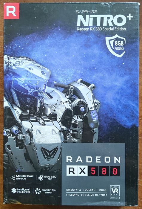 Відеокарта Sapphire AMD Radeon RX 580 NITRO+ 8Gb  Б/у