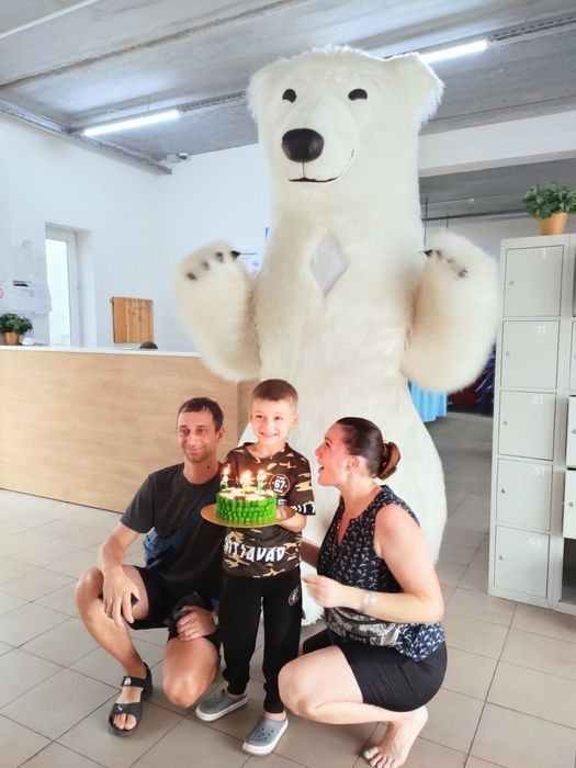 Белый Мишка, медведь, поздравление мишки,подарок