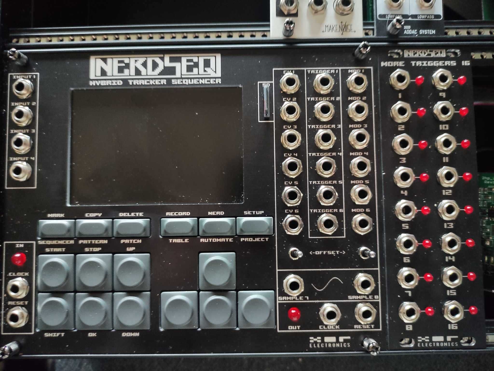 Eurorack - (Nerdseq + 16 Triggers; MakeNoise, Erica Synths)