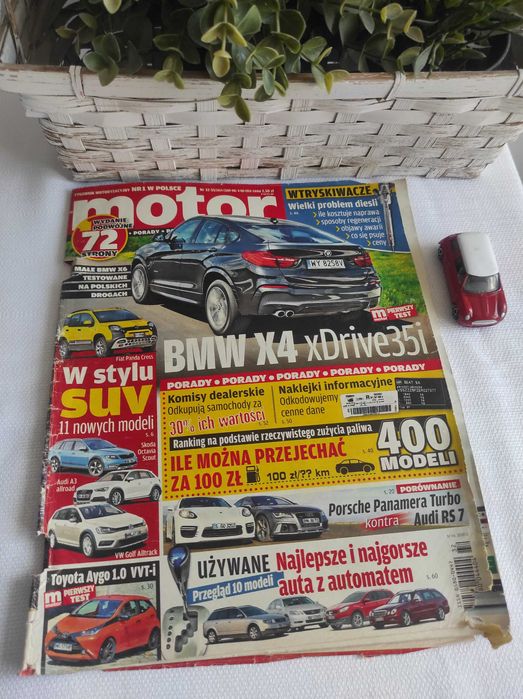 Czasopismo Motor WYSZUKAJ Auto 32-33/2014 RS3 RS7 Picasso Panda Volvo