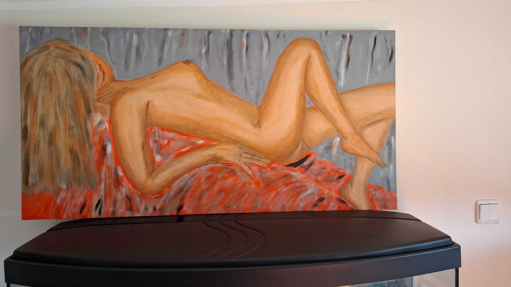 Quadro 120x60cm acrilico sobre tela Nu