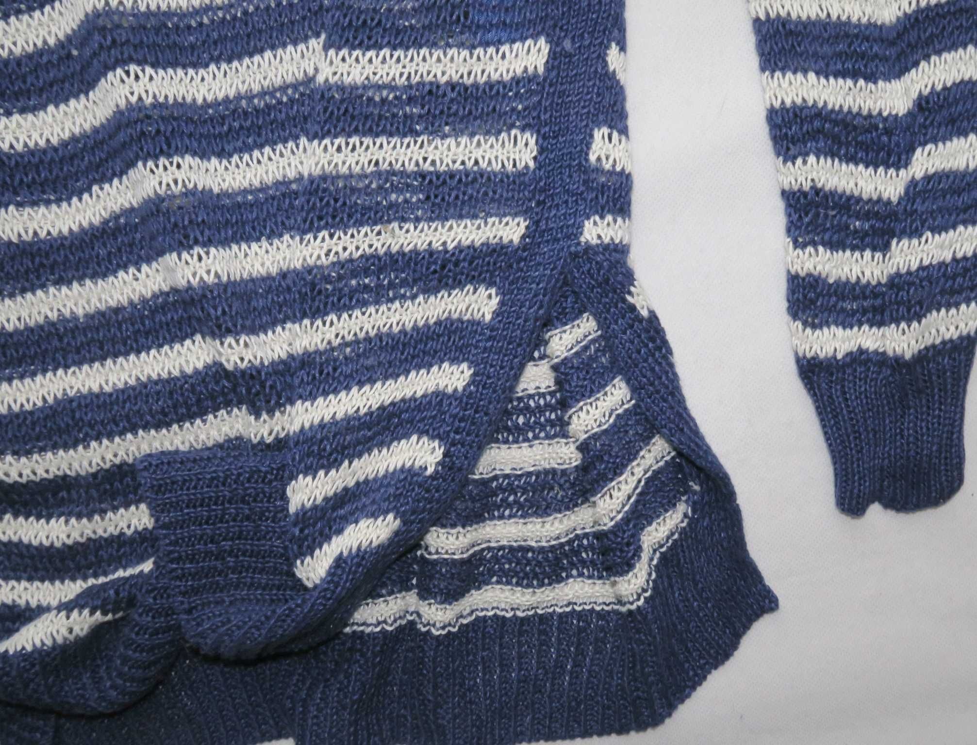 Ralph Lauren sweter ażurowy lniany M