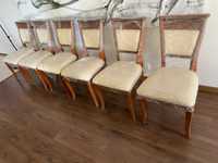 Krzesła drewniane, 6 sztuk. Piękne i ponadczasowe.