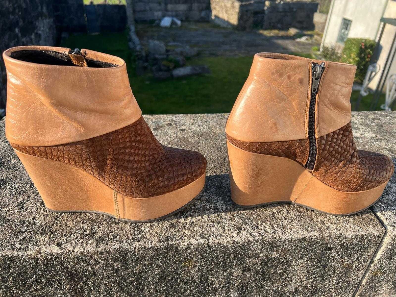 Botins camel de mulher