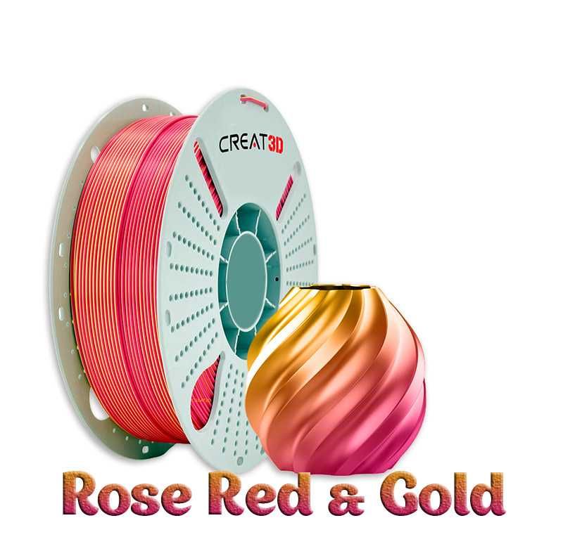 PLA пластик для 3д принтера CREAT3D PLA silk dual color  10 кг микс