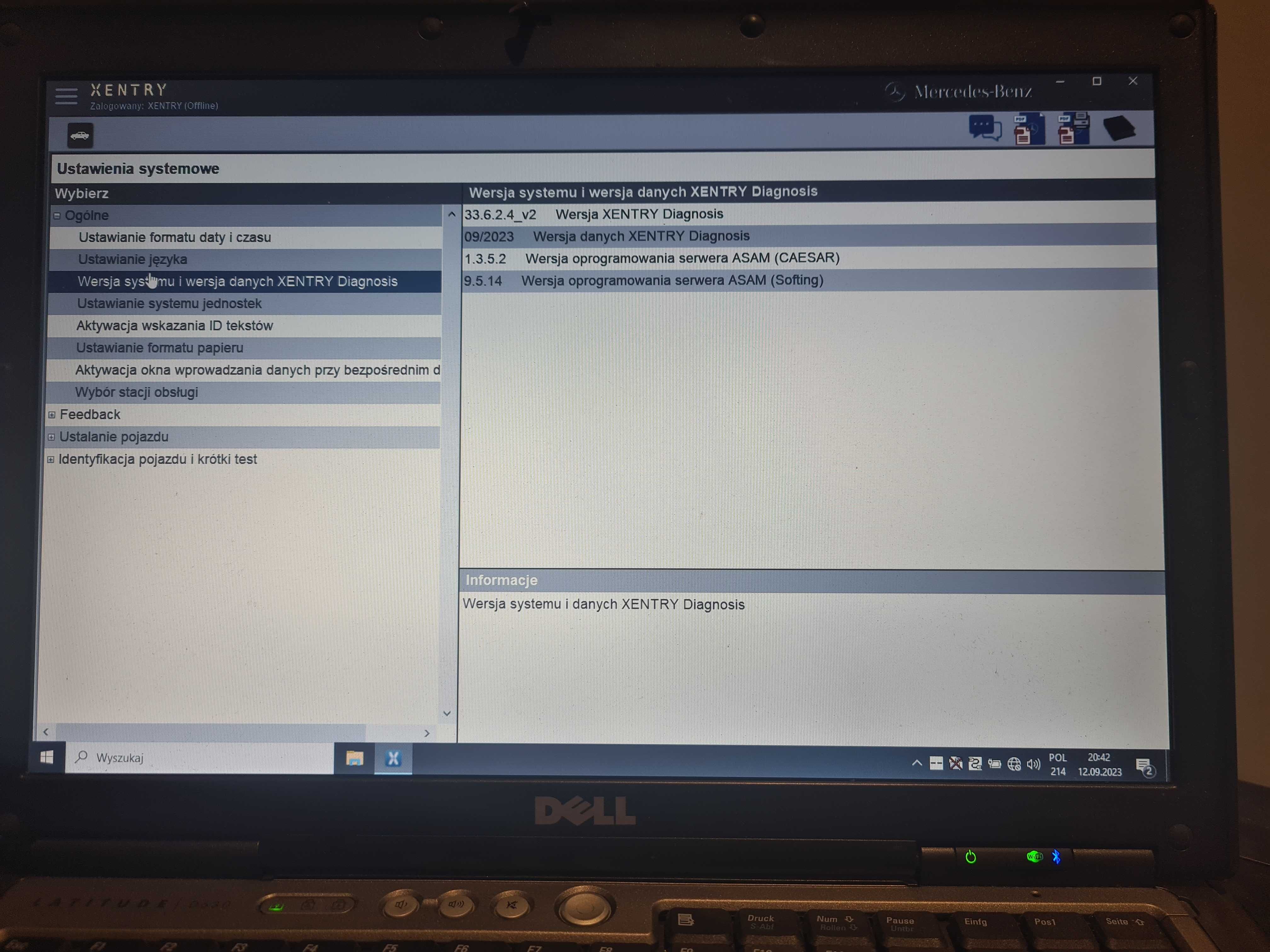 Laptop Dell E6330 z programami Diagnostyki Mercedes Xentry DAS 09.2023