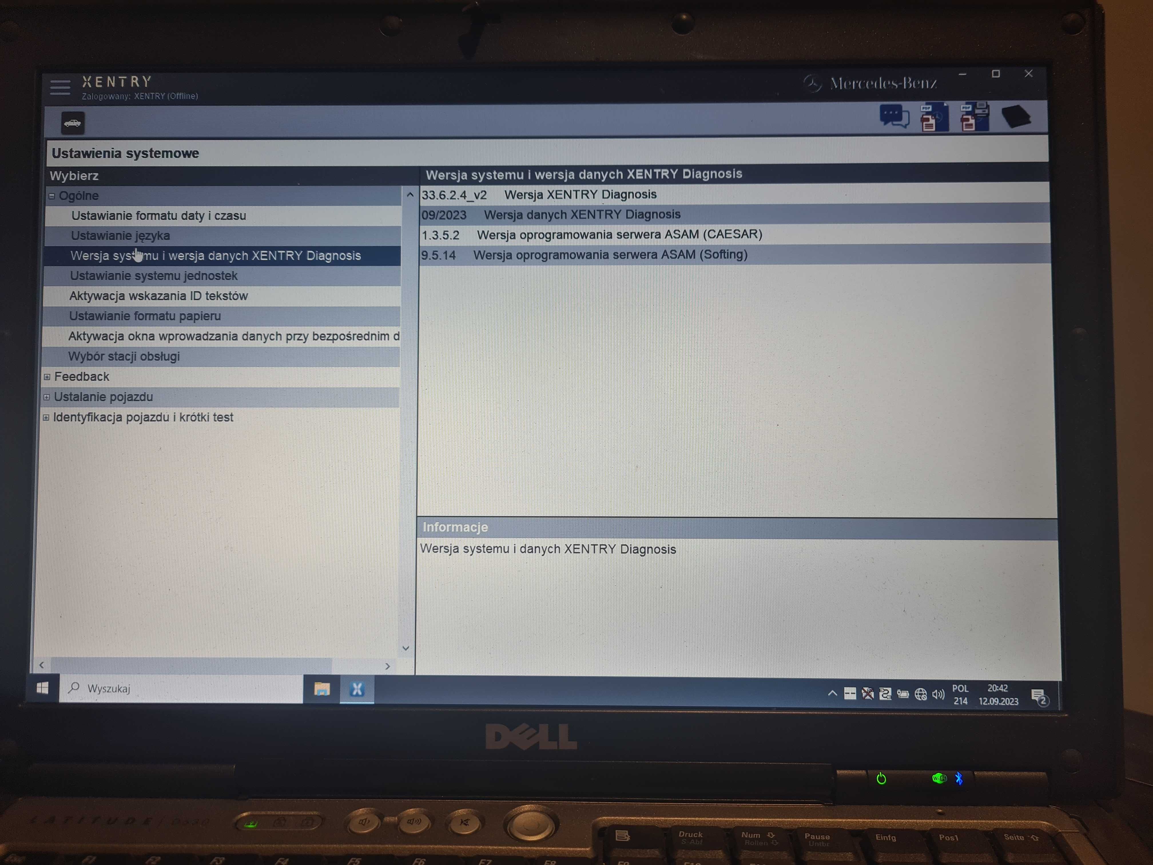 Dell E6320 Diagnosis Mercedes Xentry DAS 09.2023