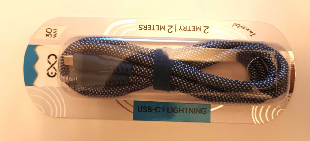 Kabel 2m 2 metry 200 cm USB-C do iphone Lightning, nowy, w blistrze
