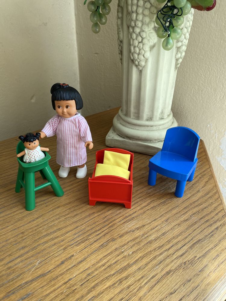 Klocki lego duplo Unikat duża lalka dolls łóżko krzesło explore