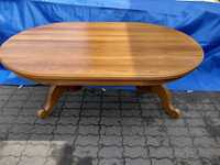 Piękny ręcznie robiony stół owalny z dębowego drewna , .