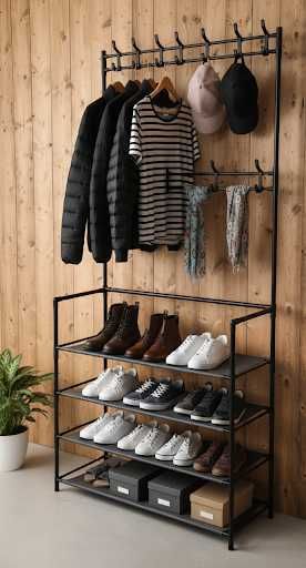 Вішалка для одягу в передпокій стійка металева/Вешалка в коридор