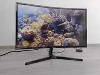 Duży Monitor Samsung 27" FULL HD CURVED Zakrzywiony Ekran Super Stan